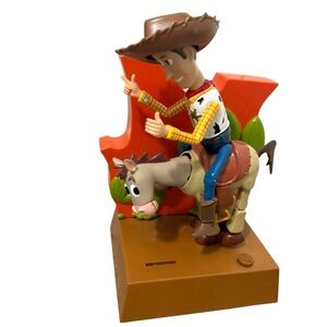 Thinkway Toys Disney Pixar Toy Story 2 Woody‎ Talk'n Bank Woody & Bullseye AS IS